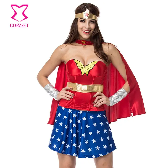 plus size red sexy superhero costumes adult cosplay superwoman fancy plus size carnival costumes
