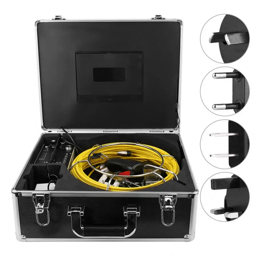 CR110 7D1 7 дюймовая DVR HD трубка инспекции подземной камеры 120 градусов широкоугольный