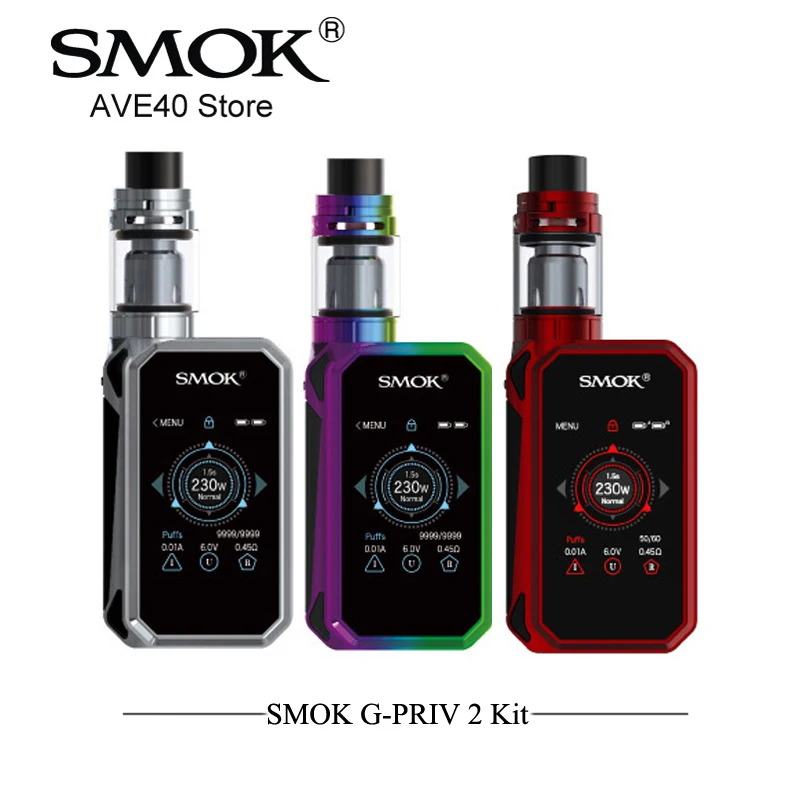 Cigarette Electronique SMOK G-Priv 2 Kit Smok G-Priv II Vaporizer Vape 230w with 4ml TFV8 X Baby Tank Touch Vape E Cig Vaporizer