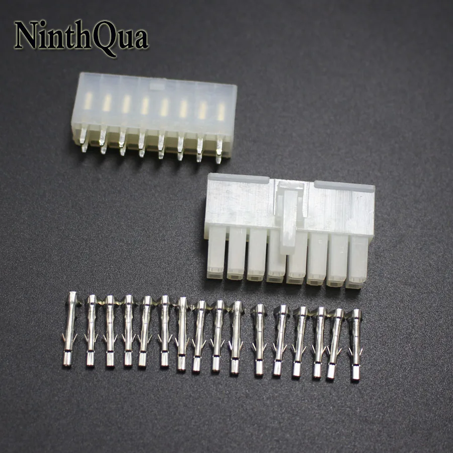 

20sets 5557 5569 16P Straight Pin Wire Terminals Electrical Connector 4.2mm 16Pin Plug jack for Car Auto PC ATX