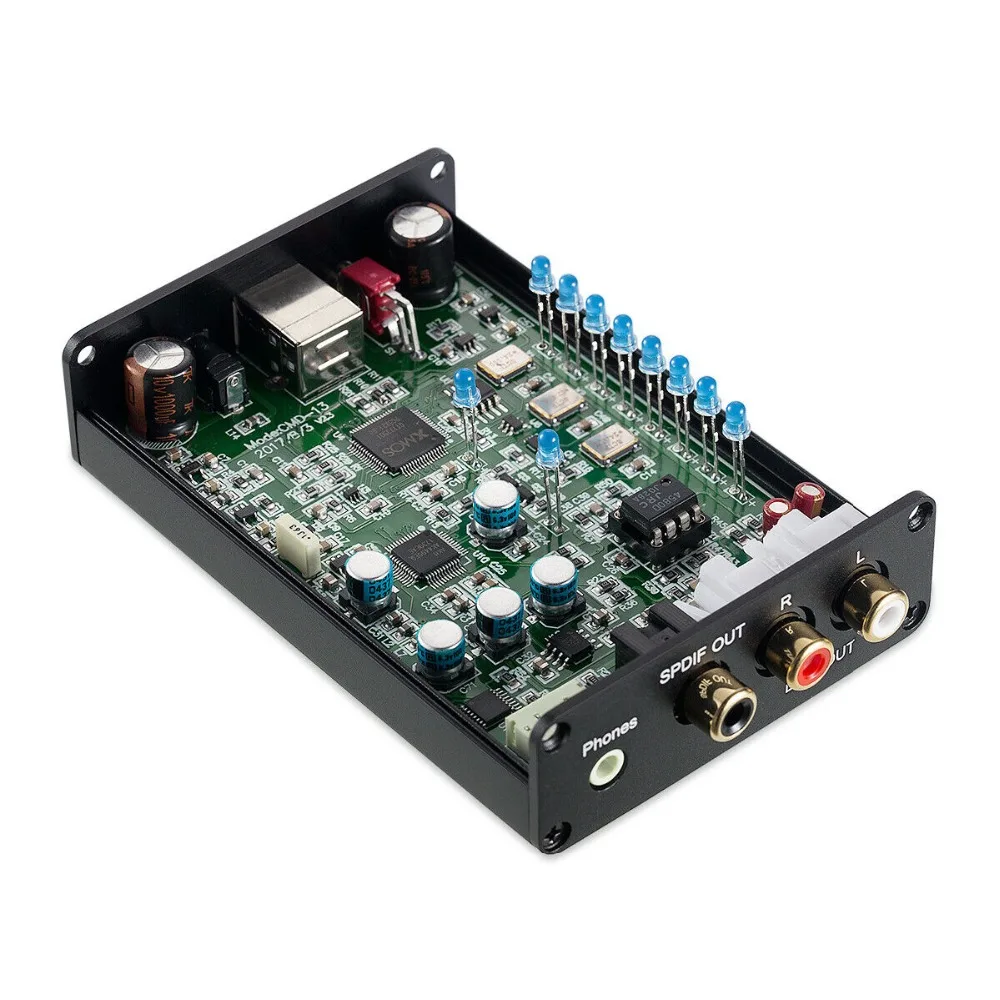Mini AK4490 XMOS USB Audio Decoder DAC HIFI Headphone Amplifier SPDIF DSD256 5V Desktop Amplifier