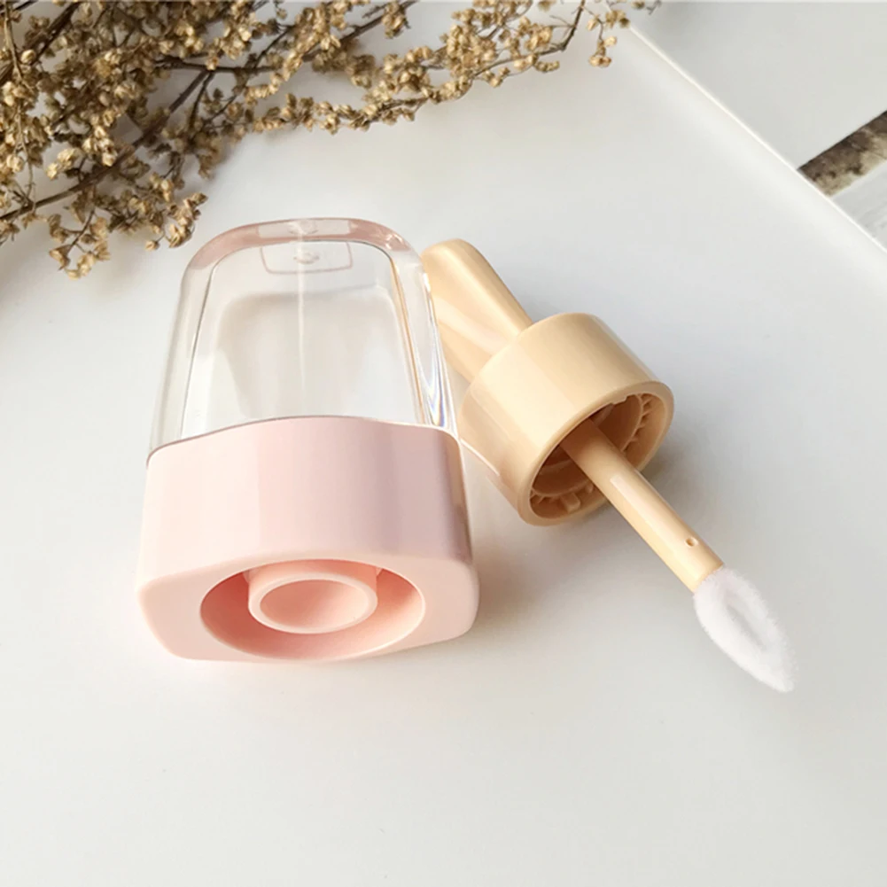5 قطعة فارغة الشفاه لمعان حاويات أسطوانية جرار للكريم DIY أدوات مكياج التجميل الجليد كريم شفافة الشفاه بلسم إعادة الملء زجاجة