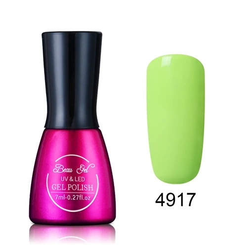Beau гель 7 мл цвет Макарон серия Гель лак для ногтей карамельный цвет дизайн ногтей гель лак праймер дизайн длительный маникюр лак - Цвет: MKL4917