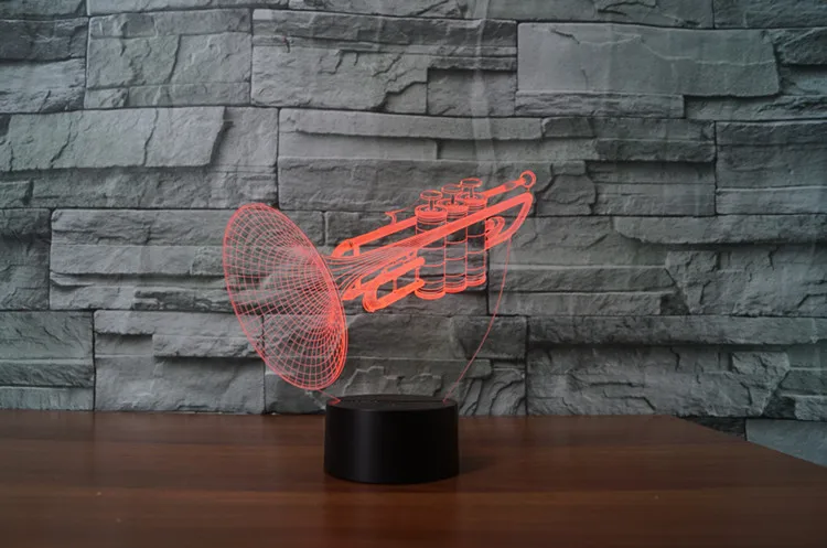 Trumpet 3D Flash Night Light
