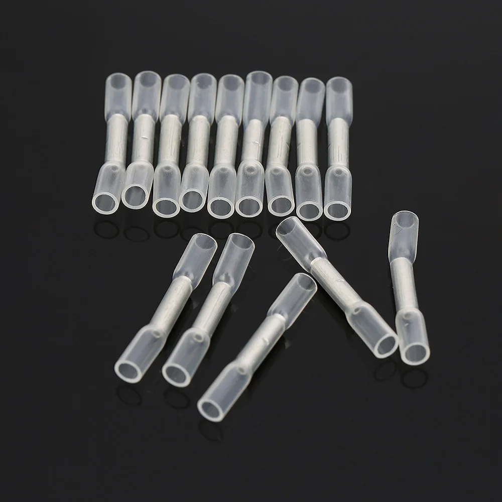 PJ 121W Z 100PCS 26 24 AWG Insulated Heat Shrink Butt Connectors
