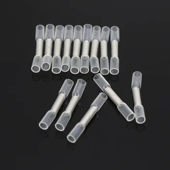 

PJ-121W-Z 100PCS 26-24 AWG Insulated Heat Shrink Butt Connectors Waterproof Wire Electrical Crimp Terminals Connect Tube for Car