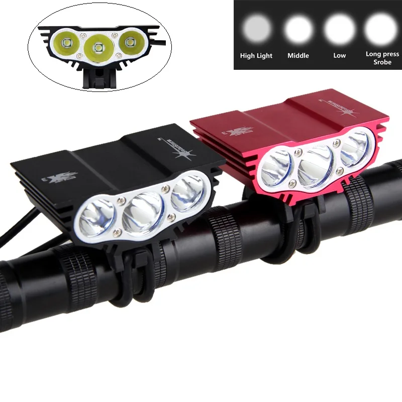 Road Mountain Bike X3 LED Front Light Night Cycling Bicycle 1000LM Headlamp Hot