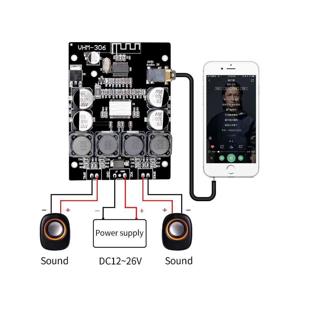 TPA3118 2x30W 8-26V DC Stereo audio Bluetooth Digital power Amplifier Board For amplifiers D3-001 TPA3118 2x30W 8-26V DC Stereo audio Bluetooth Digital power Amplifier Board For amplifiers D3-001