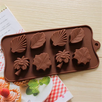 

Coco Tree Leaf Shaped Bakeware Silicone Cake Mold Chocolate Molds 3D DIY Ice Tray Cake Tools E087