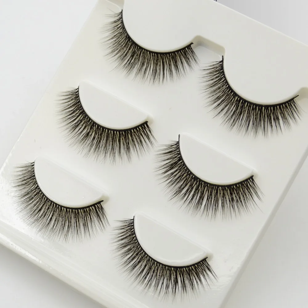 

3 pairs /set 3D False Eyelashes Messy Cross Thick Natural Fake Eye Lashes Professional Makeup Tips Bigeye Long False Eye Lashes