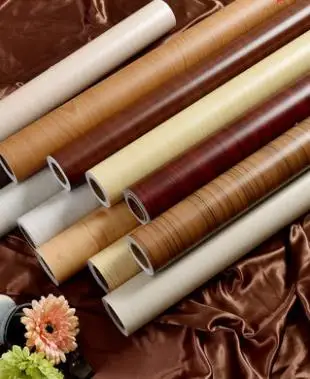 

Thickened waterproof PVC wood grain sticker self-adhesive wallpaper closet cabinet desktop furniture refurbished wallpaper
