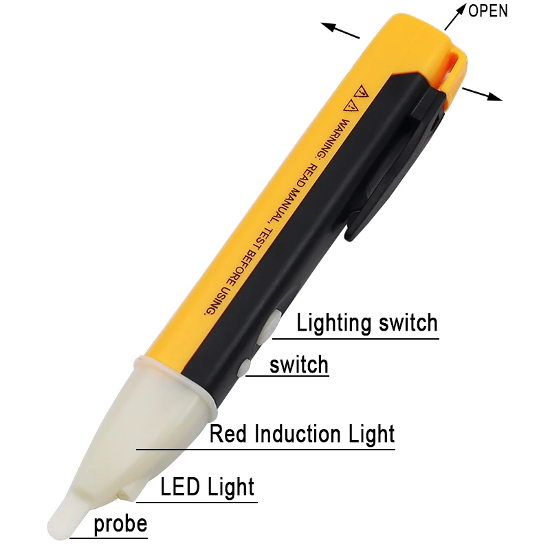 

Electric indicator 90-1000V Socket Wall AC Power Outlet Voltage Detector Sensor Tester Pen LED light