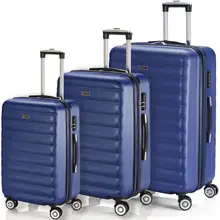 Itaca modelo Tiber Set 3 Maletas de Viaje Rigidas y Extensibles 55/65/75cm ABS cabina con манго, Asas y Candado. 71200
