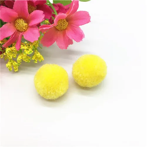 09 Dark yellow 20 мм кашемир помпоном смешанные colorsoft балабоны для рукоделия детские игрушки Искусственный цветы декоративные аксессуары 32 шт. 20g - Цвет: 09 Dark yellow