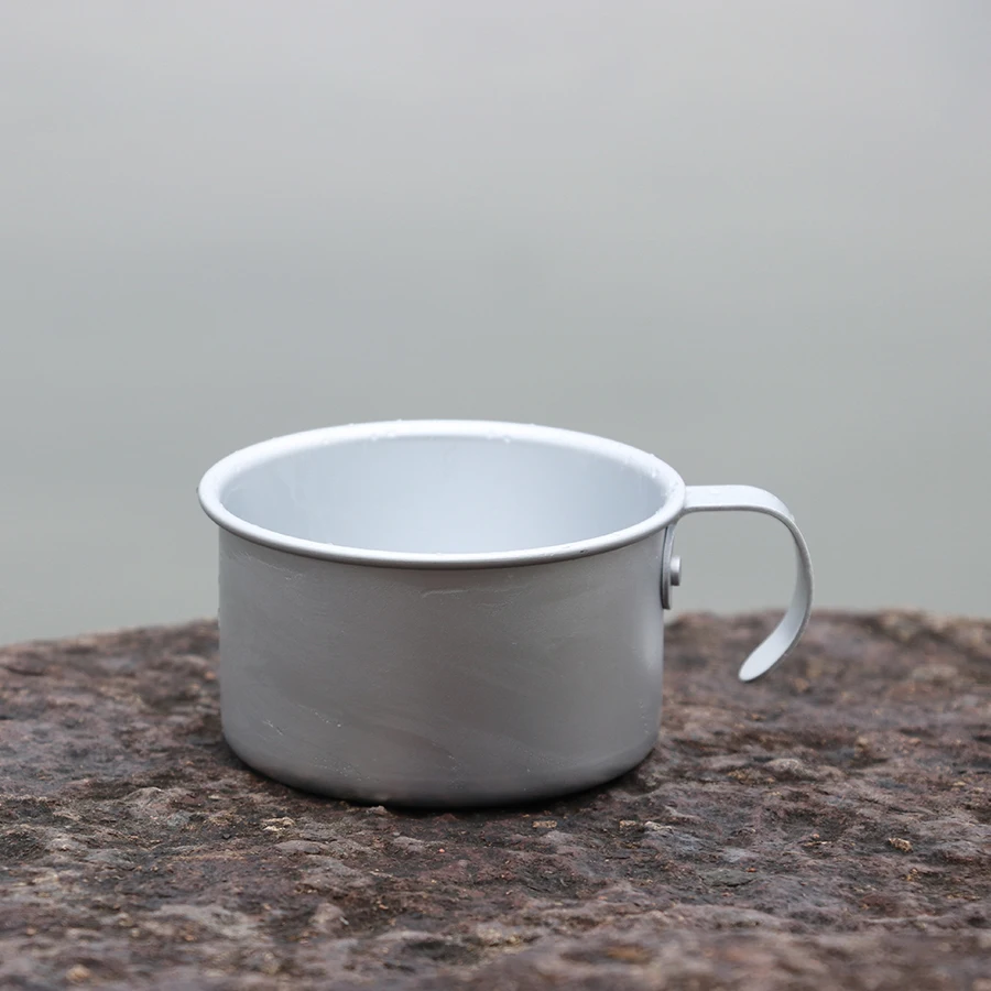 Portátil al aire libre copa de aluminio 300 ml botella de bebida Picnic vajilla montañismo caza taza Camping al aire libre senderismo
