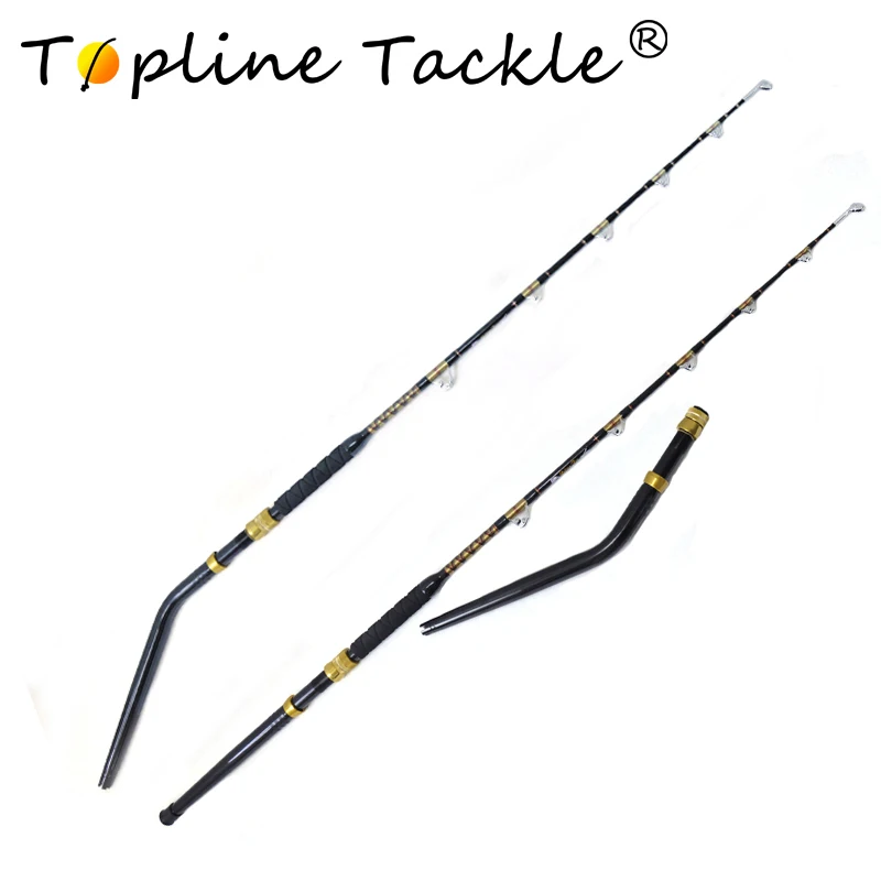 

Topline Tackle High Carbon strong power strengthen guides big game rod trolling rod 80lb 100lbs 6'6" alu boat rod fishing rod