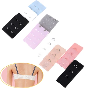 

5pcs/10pcs Ladies 3 Rows 2 Hooks Or 1 Rows Nylon Clasp Extension Elastic On Strap Soft Bra Band 3 Hooks Bra Extender