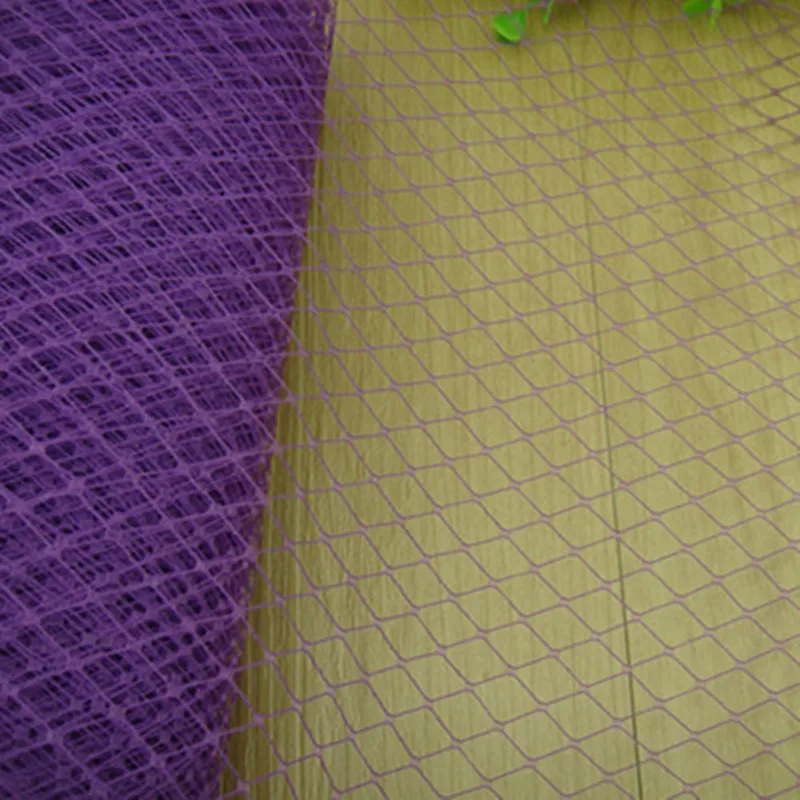 45 см ширина фиолетовая Клетка вуаль для заколка для волос Аксессуары Свадебные вуали Millinery nettings вечерние velling DIY головные уборы