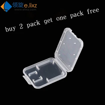 

Buy 2 pack get 1 pack free 10 Pcs memory card box memory card case TF/SD Card Case Transparent Eco-friendsly Plastic Case