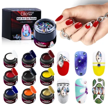 

Elite99 5ml Liner Painting Gel Polish with Diamond Nail Art Decoration Manicure DIYSemi Permanent Vernis Enamel Nail Gel Lacquer