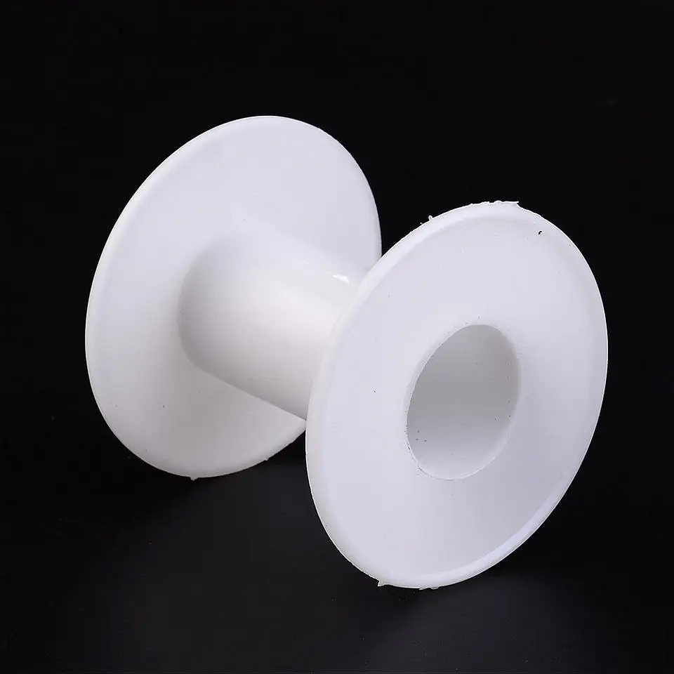 1/5/10pcs plastic spool wheel white empty wire spool round shape, used for beaded wire, wire rope, ribbon, jewelry accessories