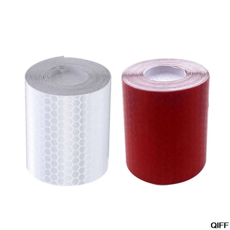 

2 Rolls Reflective Safety Warning Signs Tape Stickers Strong Adhesive Waterproof High Visibility May06