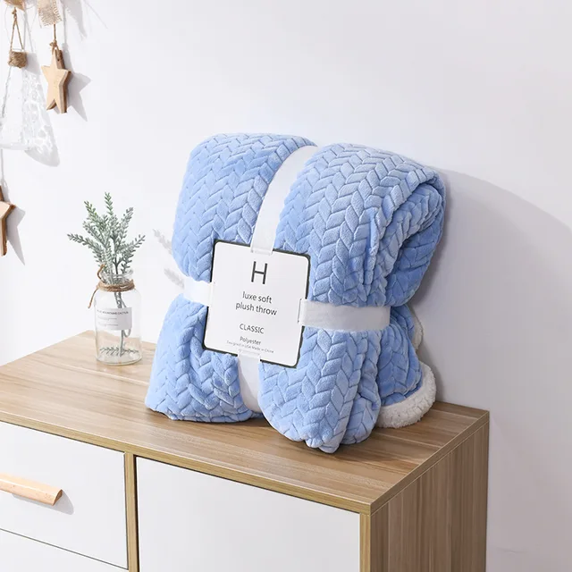 3D grain thick weighted kids blanket grey super soft fluffy toddler