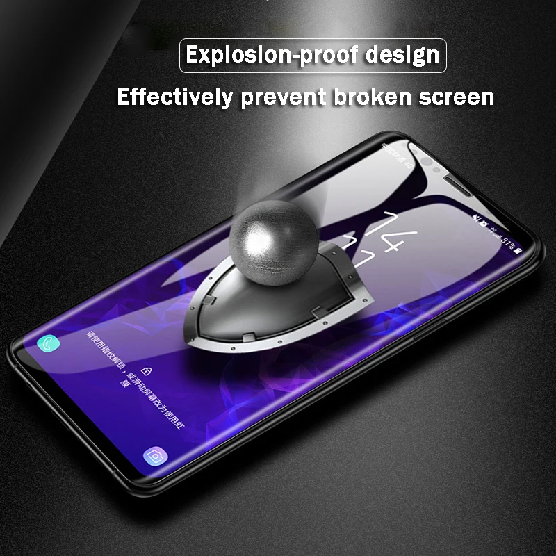 Никотд УФ закаленное стекло для samsung Note 9 8 S9 S8 S10 5D полный жидкий клей протектор экрана для samsung Galaxy Note 8 S8 S9Plus