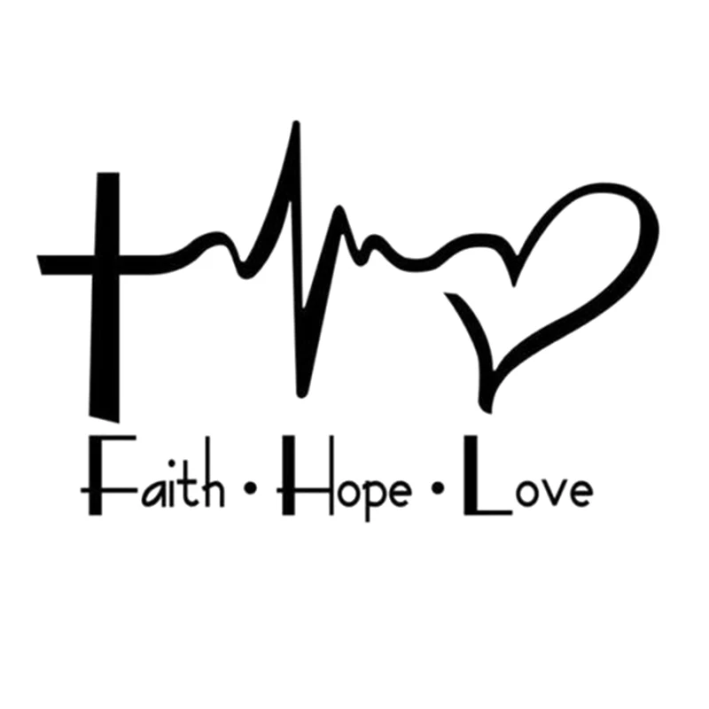 Faith Hope Love Decal Sticker For Laptop Car Motorcycle SUVs Bumper Car Window
