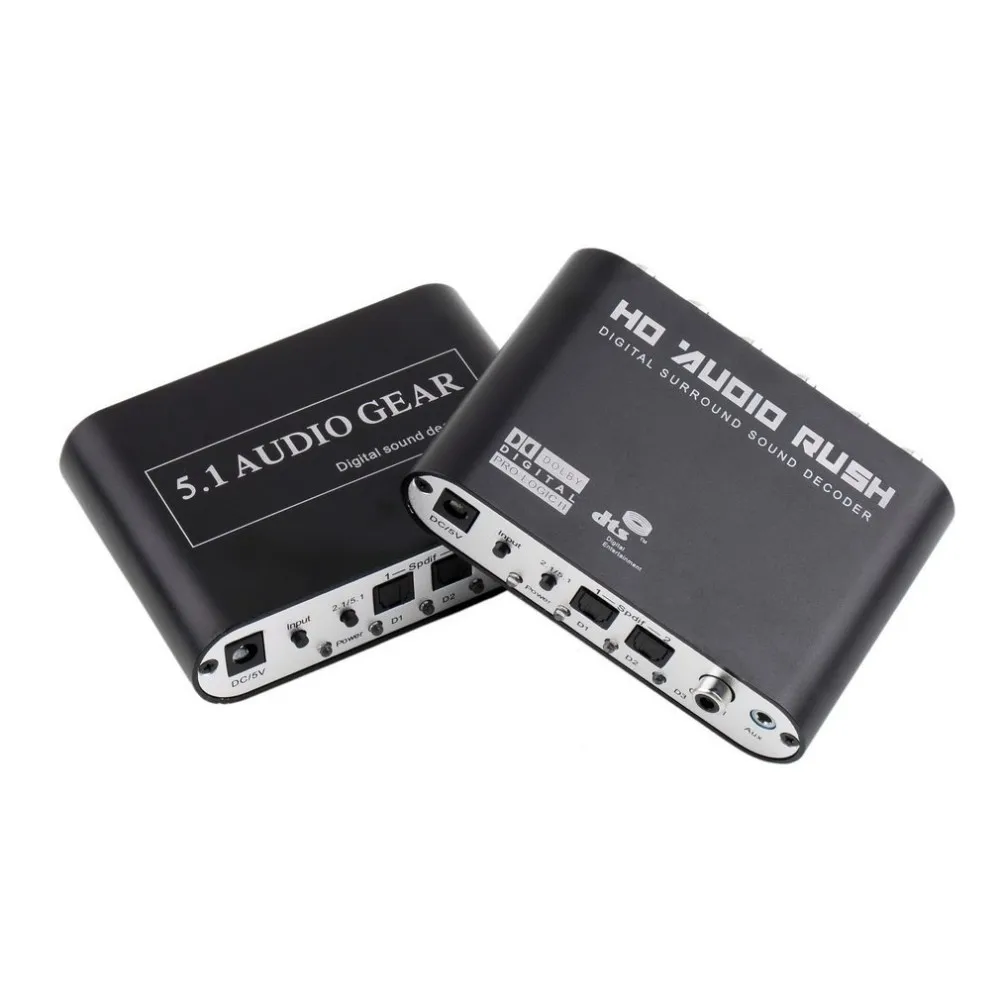 Spdif/5 1/2 1 канал Ac3/dts цифровой аудио конвертер шестерни объемного звука Дешифратор