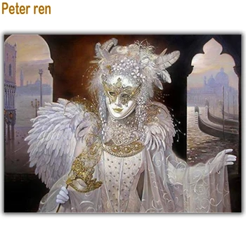 

Peter ren DIY Diamond painting Witch dragon boat Full Diamond Embroidery people 3d square mosaic rhinestones Crafts gift picture