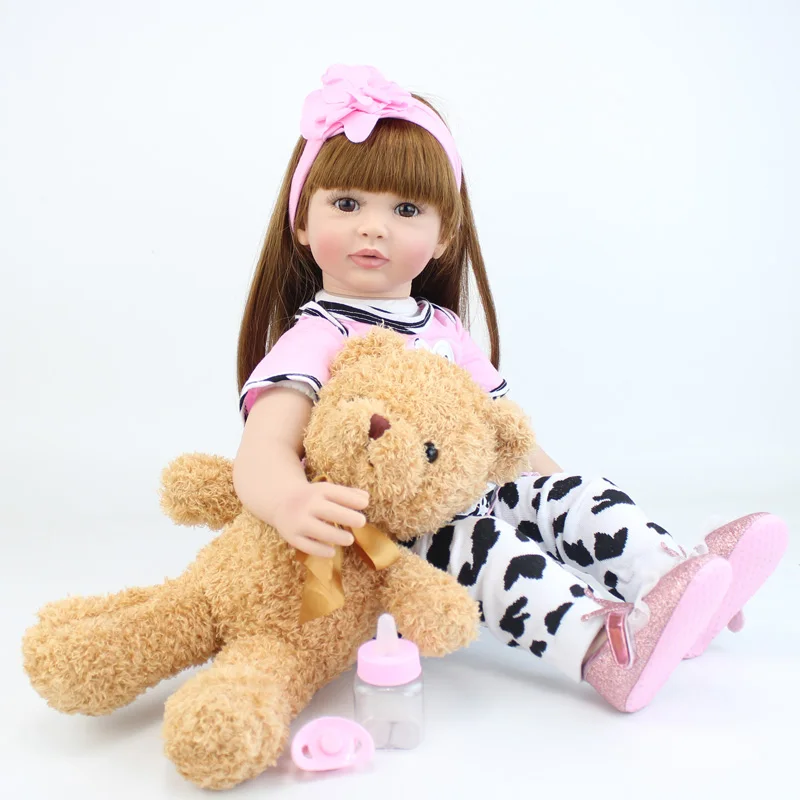 60 см силиконовые виниловые игрушки Reborn Baby Doll для девочек принцесса малыш живые младенцы, как настоящий подарок на день рождения Brinquedos Play House