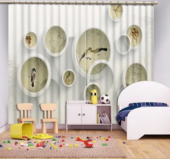 

Simple Fashion Curtains For Bedroom Circle Curtains Window Decoration