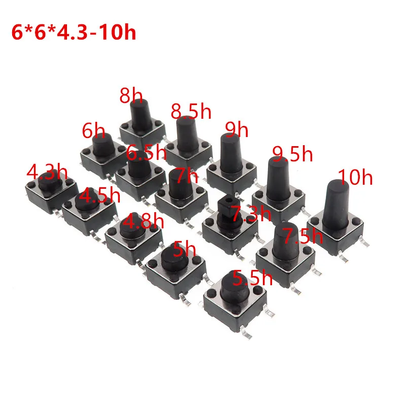 

100pcs microswitch Panel PCB Momentary Tactile Tact Mini Push Button Switch SMT 4pin
