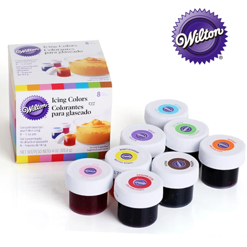 Wilton Food Coloring, 8-Count Icing Colors Wilton Edible Food Color Gel Paste Color Additive for Fondant Cake Batter or Icing