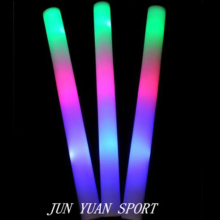 

30pcs Light Up Multi Color LED Foam Stick Wands Rally Rave Cheer Batons Party Flashing Glow Stick Light Sticks,Free shipping