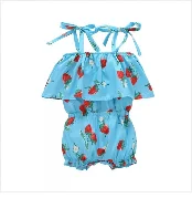 3pcs Baby Girl Clothes Set Flower Dress Sling Skirt Short Sleeve Bodysuit Bow Headband O-neck 6-18m Summer Baby Clothing