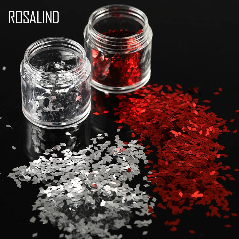 Блестящий Порошок для ногтей ROSALIND 1 коробка блестящий макияж блестящая пыль