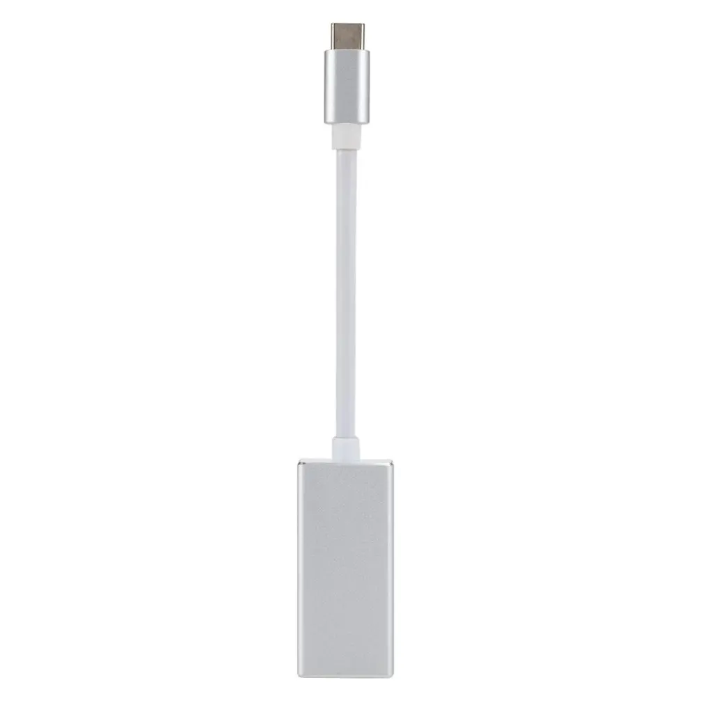 Серебристый Компактный размер Thunderbolt 3 USB-C в мини-преобразователь дисплейного порта 4 K 60 HZ type-C в Мини DP адаптер конвертер - Цвет: Серебристый