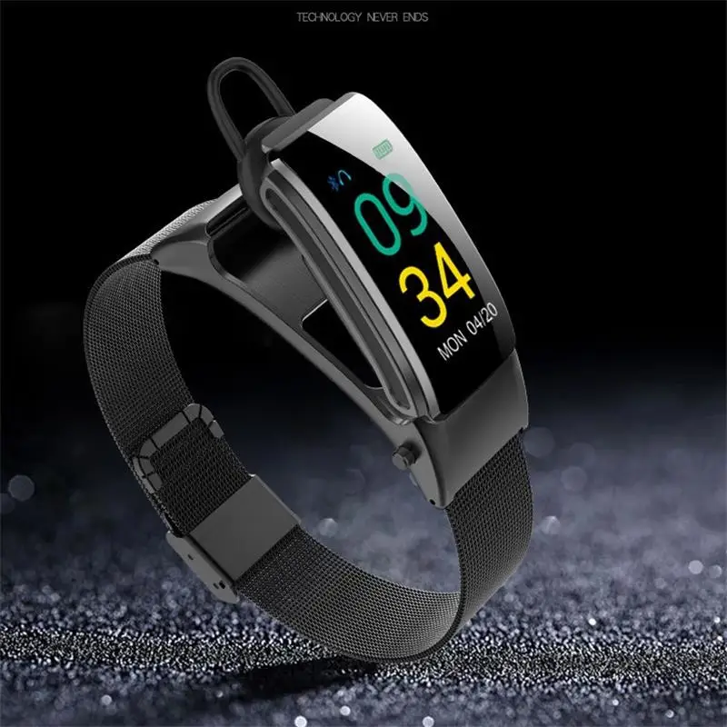 

Smart Talk band Bracelet Bluetooth Headset 2 in 1 heart rate Smart Watch talkband For ios huawei xiaomi phone Men B31 NOT b3 b5