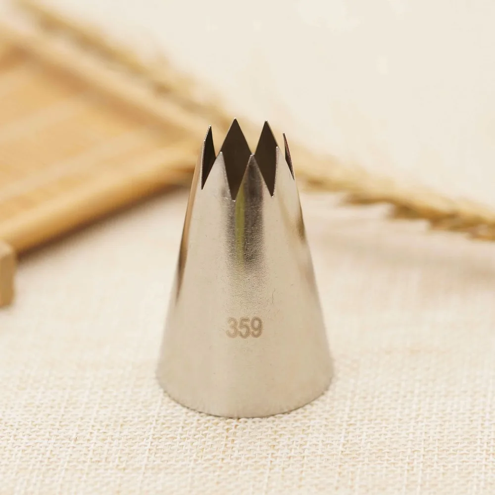 

#359 Open Star Piping Nozzle Cake Decorating Tools Stainless Steel Icing TipCream Nozzles Bakeware Pastry Tips Large Size