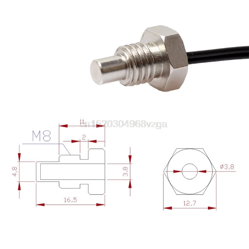 2 шт. NTC 10 к термистор датчик температуры M8 Резьбовой зонд кабель 1 м 2 м 3 м водонепроницаемый# H028# Прямая поставка