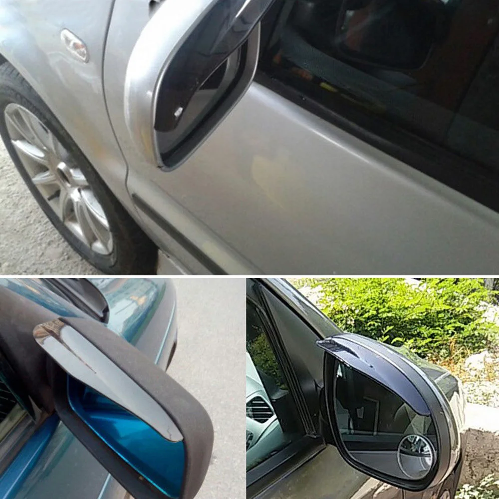 

Universal Rain Deflector Blades Car Mirror Shade Back Eyebrow Cover Flaps F D G