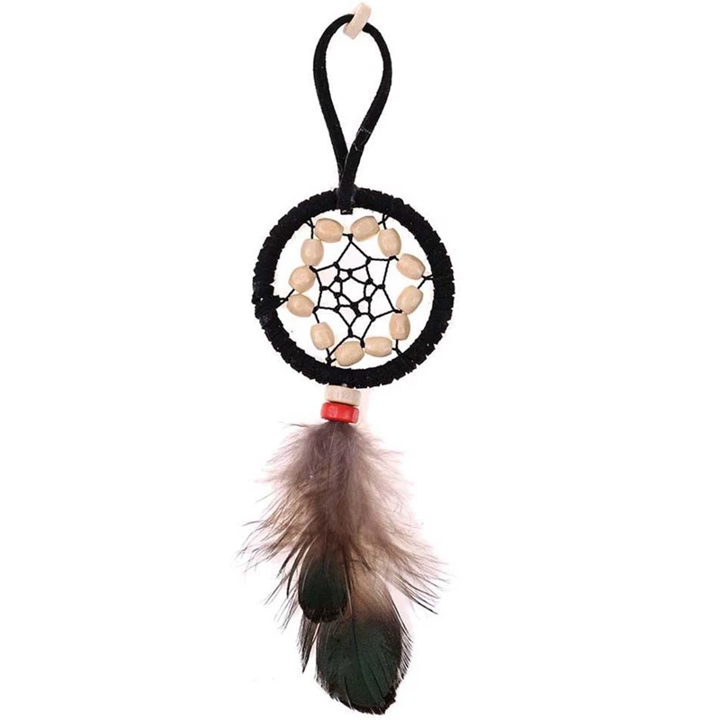 

2019 Natural Opal Stone Dreamcatcher Keyring Bag Charm Fashion Silver Boho Jewelry Feather Keychain For Women