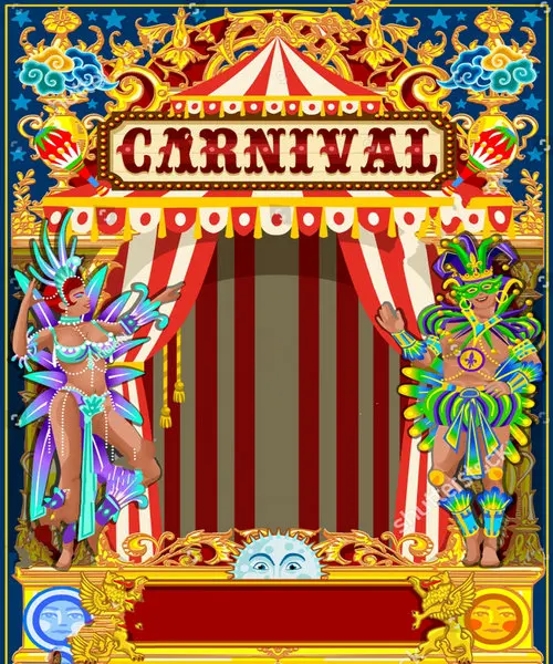 circus decoration party vintage theme backdrops polyester or vinyl