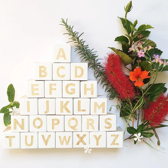 US $2.41 C Nordic Style Wooden Alphabet Letters Baby Name Blocks For Nursery Bedroom Photo Shoot Decor Newbo