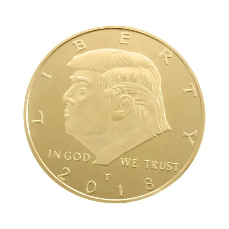 

Believe in God US Donald Trump Commemorative Coin Collectible Collection Fancy Double Side Gold Plated Iron Gift for Party