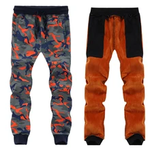 135 кг можно носить теплые зимние спортивные штаны для мужчин 7XL 8XL большой размеры мотобрюки тренировочные штаны Камуфляжный узор термальность фитнес