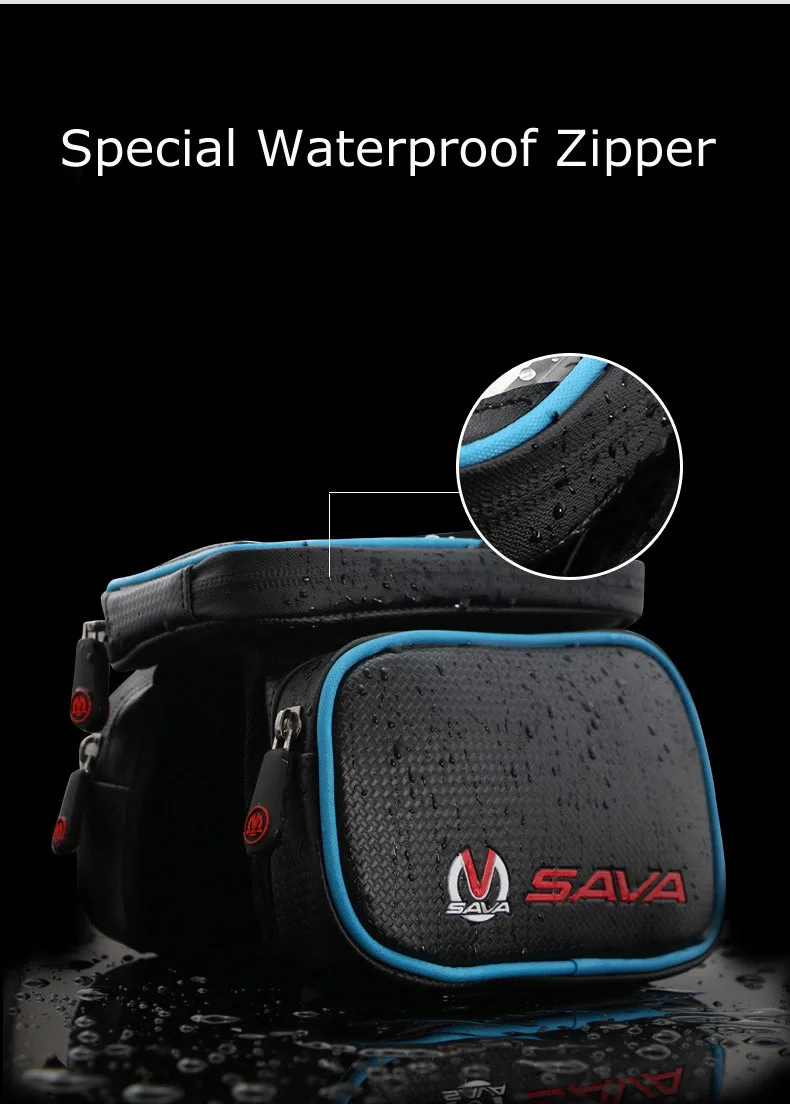 Cheap Front Bicycle Bag Waterproof Cycling Bike Bag Frame bag Cycling Phone bicycle phone  frame bags front frame pannier 7