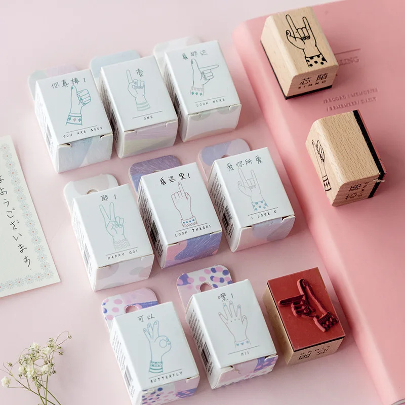 fingertip index seal stamp material rubber stamp gesture DIY copy hand stamp tool wood stamp arts and crafts for kids fingertip index seal stamp material rubber stamp gesture DIY copy hand stamp tool wood stamp arts and crafts for kids